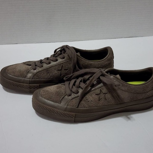 CONVERSE All Star brown suede leather sneakers women's size 7 - Picture 5 of 7